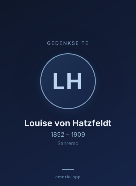Gedenkportrait von Louise von Hatzfeldt
