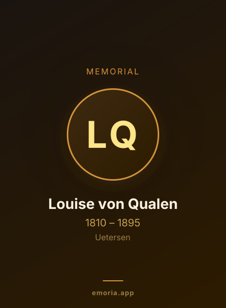 Memorial portrait of Louise von Qualen