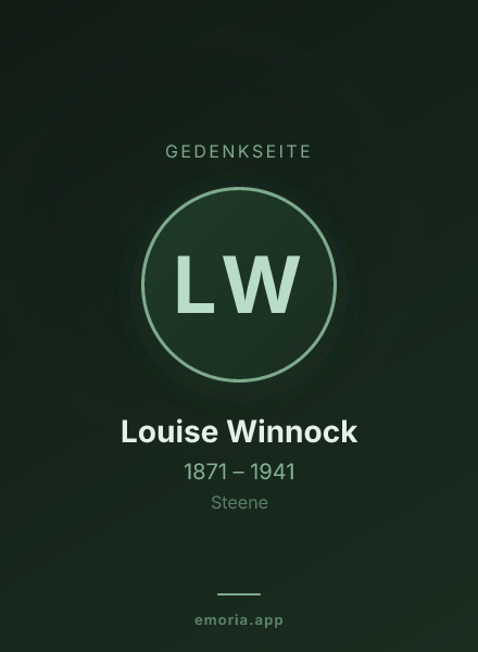 Gedenkportrait von Louise Winnock