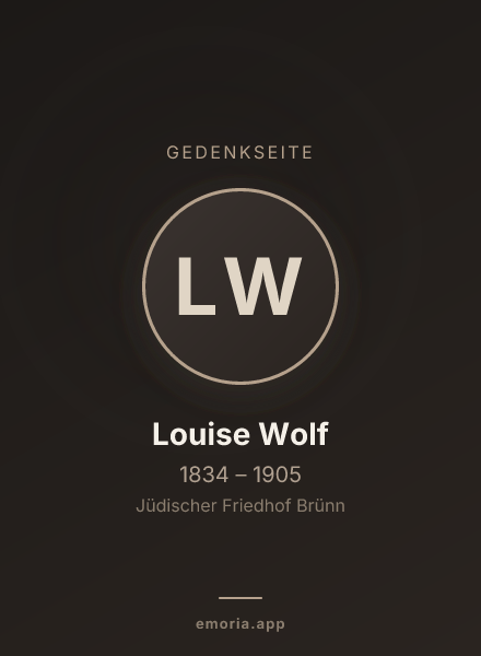 Gedenkportrait von Louise Wolf
