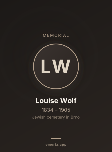Memorial portrait of Louise Wolf