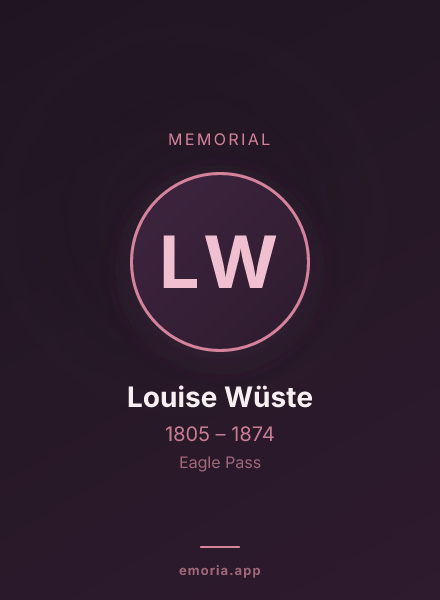 Memorial portrait of Louise Wüste