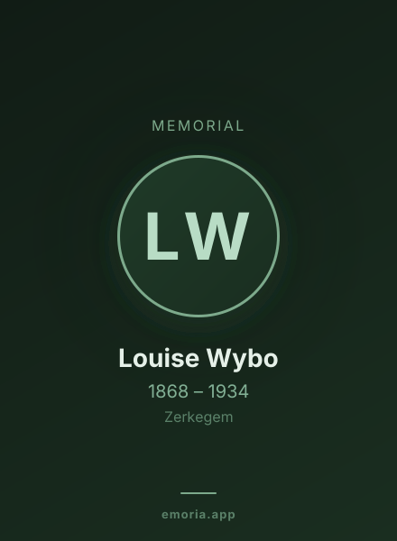 Memorial portrait of Louise Wybo
