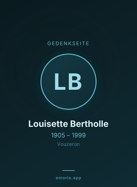 Gedenkportrait von Louisette Bertholle