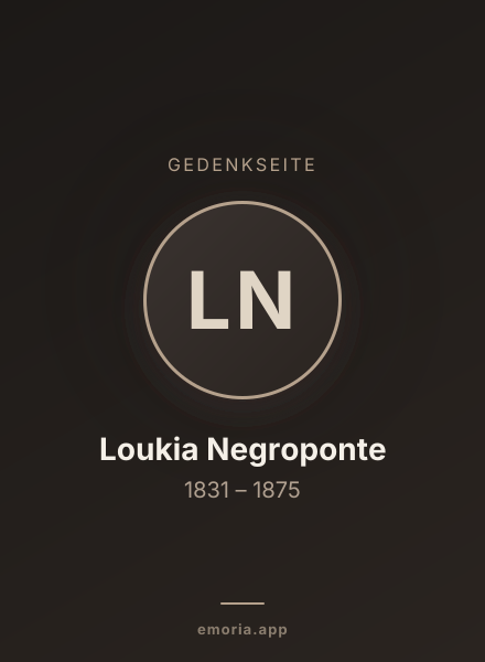 Gedenkportrait von Loukia Negroponte