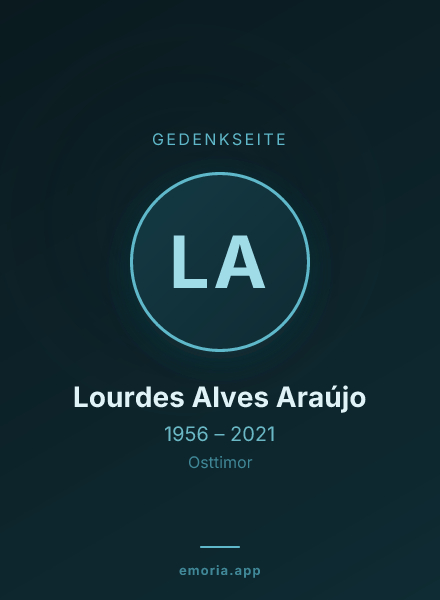 Gedenkportrait von Lourdes Alves Araújo