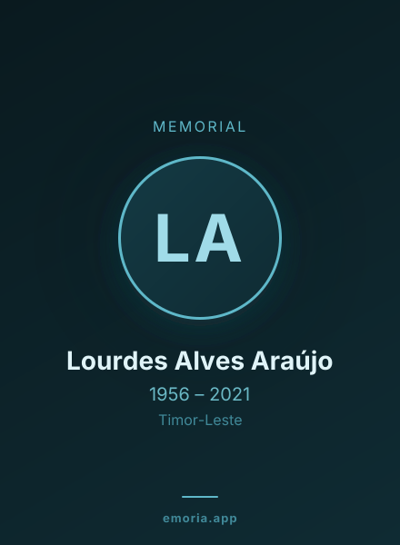 Memorial portrait of Lourdes Alves Araújo