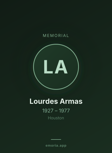 Memorial portrait of Lourdes Armas