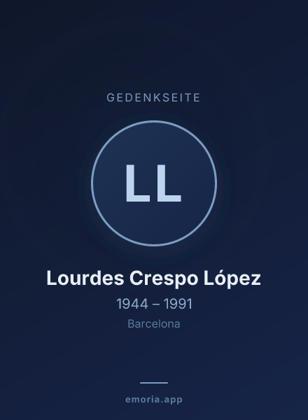 Gedenkportrait von Lourdes Crespo López