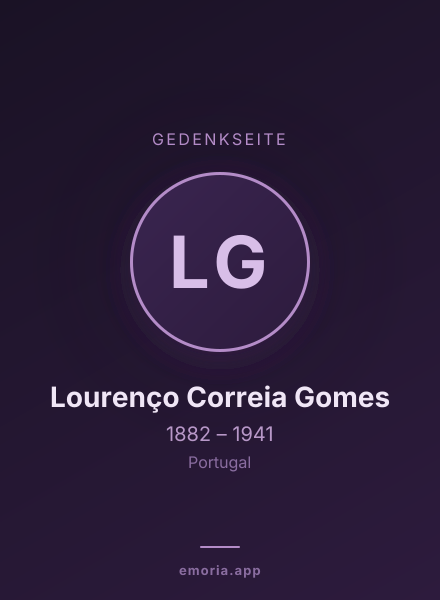 Gedenkportrait von Lourenço Correia Gomes