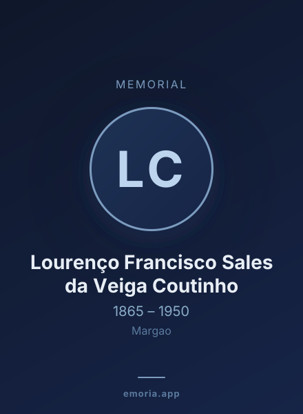 Memorial portrait of Lourenço Francisco Sales da Veiga Coutinho