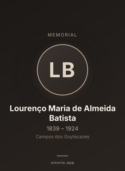 Memorial portrait of Lourenço Maria de Almeida Batista
