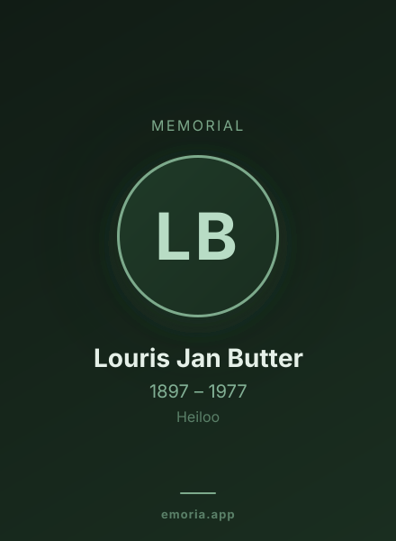 Memorial portrait of Louris Jan Butter