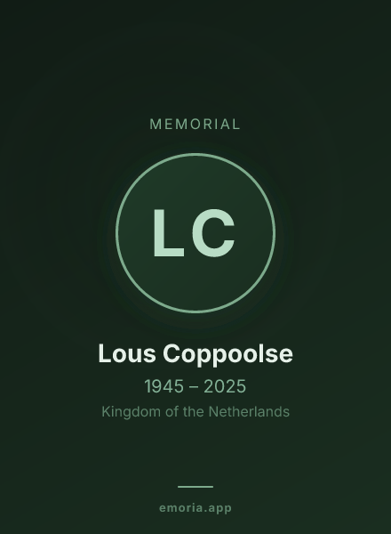 Memorial portrait of Lous Coppoolse