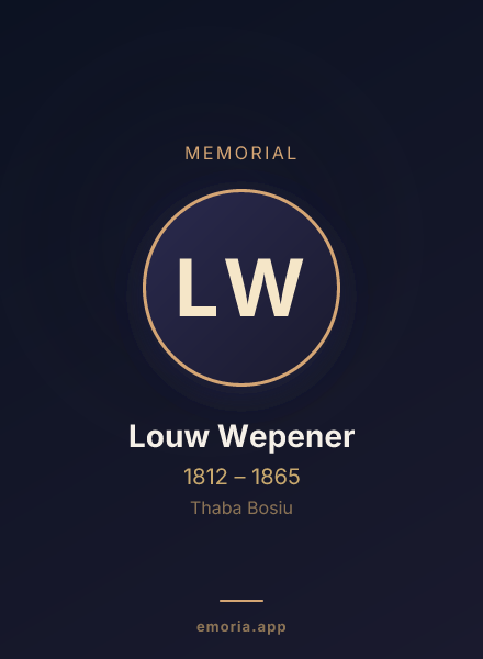 Memorial portrait of Louw Wepener