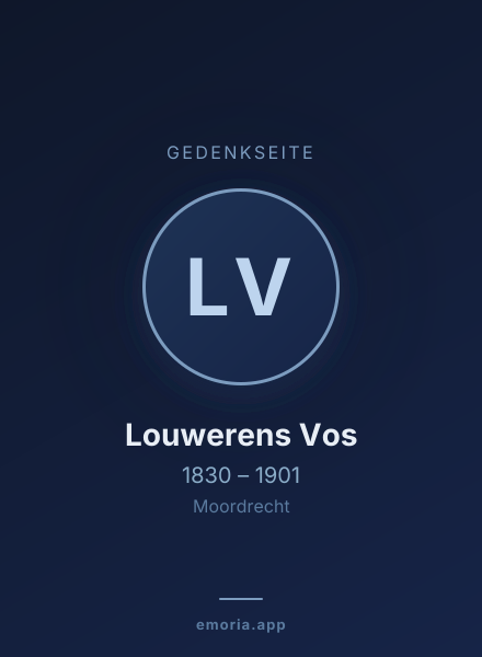 Gedenkportrait von Louwerens Vos