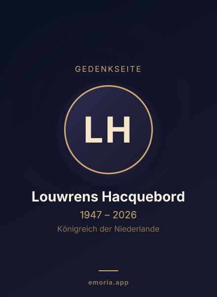 Gedenkportrait von Louwrens Hacquebord