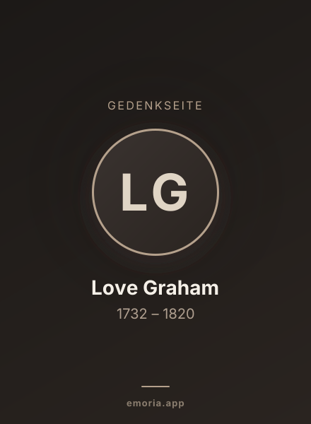 Gedenkportrait von Love Graham
