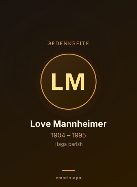 Gedenkportrait von Love Mannheimer