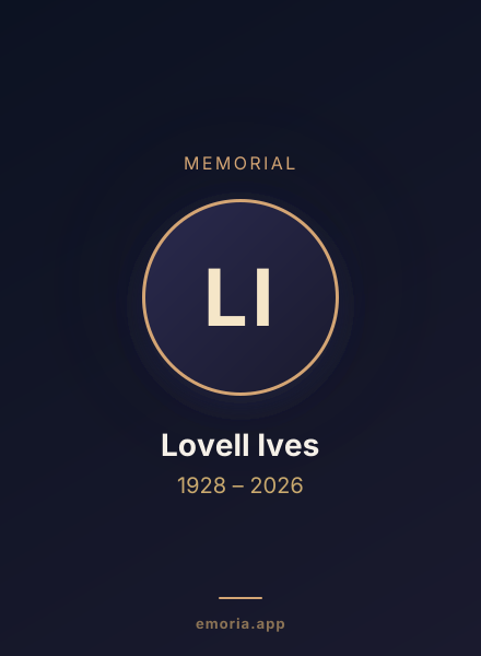 Memorial portrait of Lovell Ives