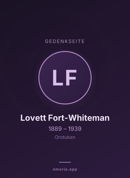Gedenkportrait von Lovett Fort-Whiteman