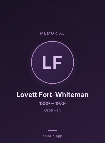 Memorial portrait of Lovett Fort-Whiteman