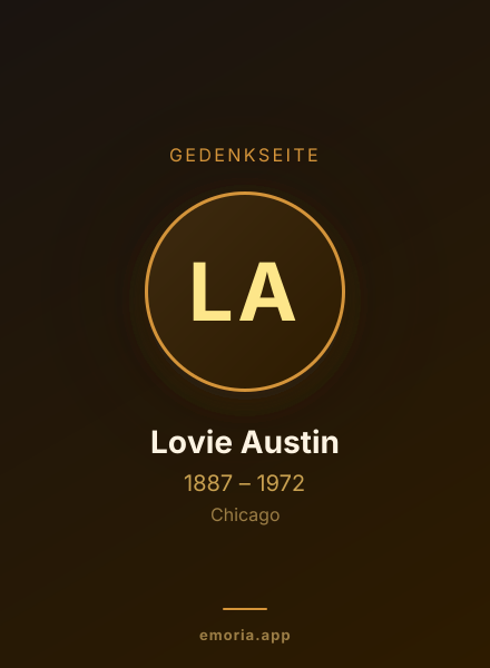 Gedenkportrait von Lovie Austin
