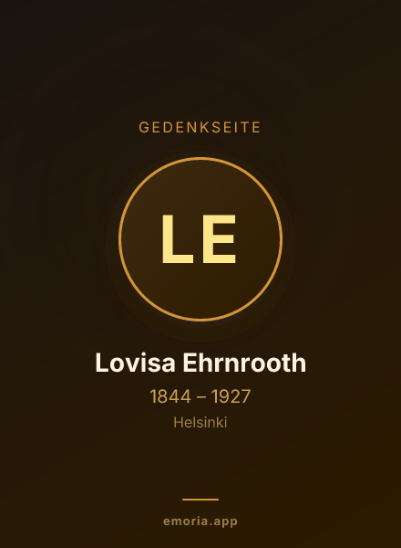 Gedenkportrait von Lovisa Ehrnrooth