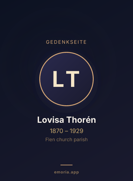 Gedenkportrait von Lovisa Thorén