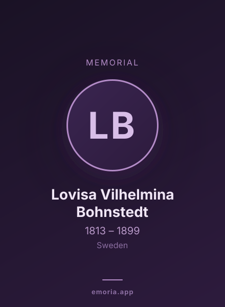 Memorial portrait of Lovisa Vilhelmina Bohnstedt
