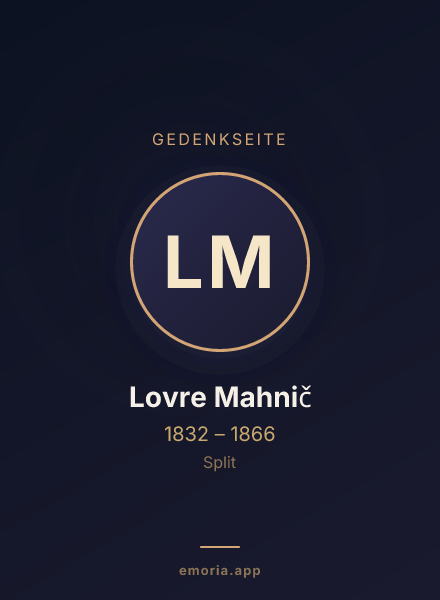 Gedenkportrait von Lovre Mahnič