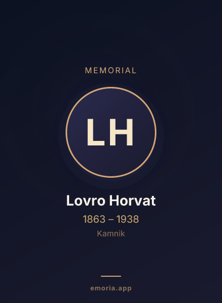 Memorial portrait of Lovro Horvat