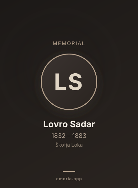 Memorial portrait of Lovro Sadar