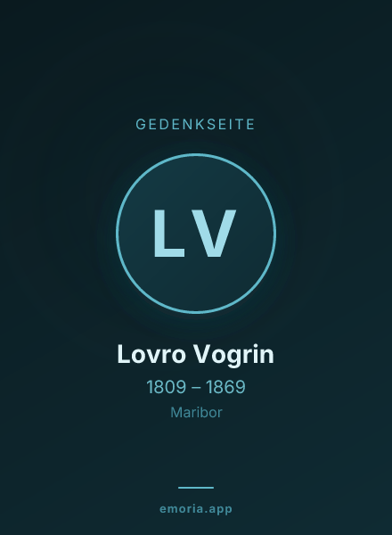 Gedenkportrait von Lovro Vogrin