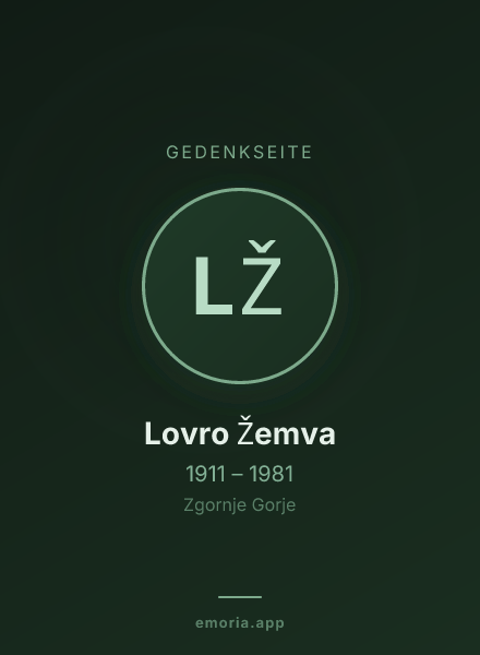 Gedenkportrait von Lovro Žemva