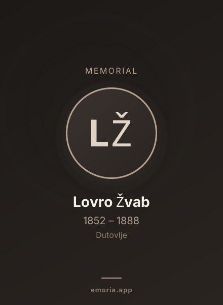 Memorial portrait of Lovro Žvab