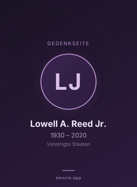 Gedenkportrait von Lowell A. Reed Jr.