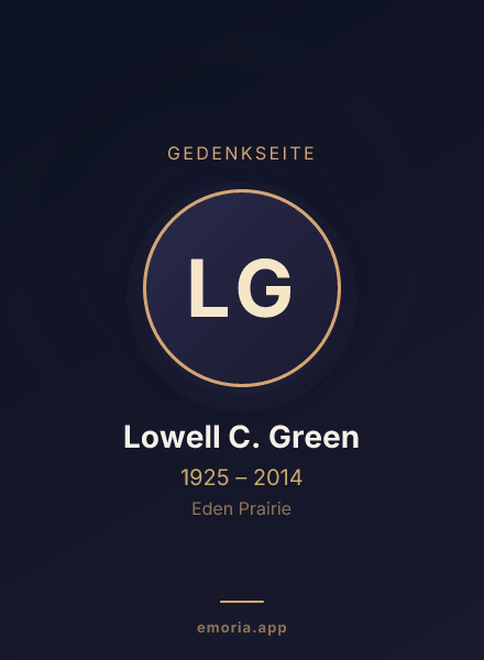 Gedenkportrait von Lowell C. Green