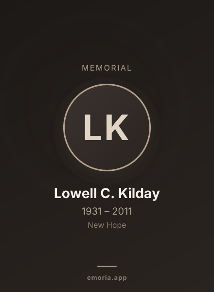 Memorial portrait of Lowell C. Kilday
