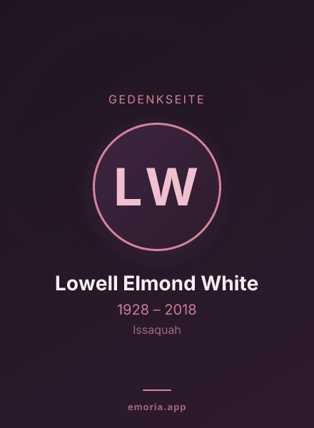 Gedenkportrait von Lowell Elmond White