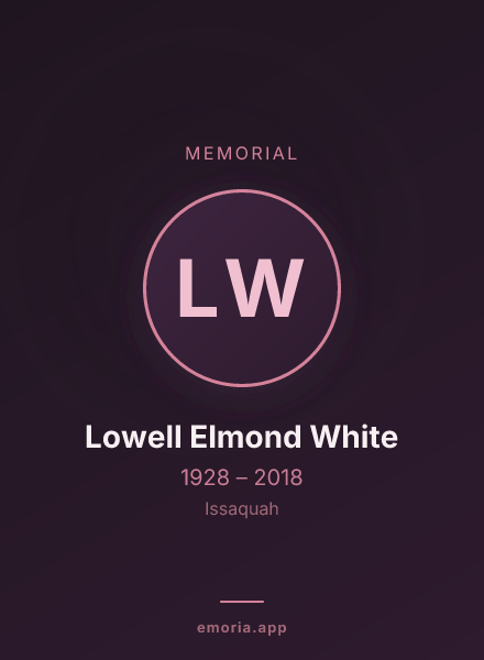 Memorial portrait of Lowell Elmond White