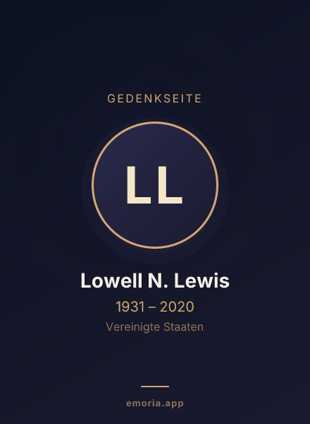 Gedenkportrait von Lowell N. Lewis
