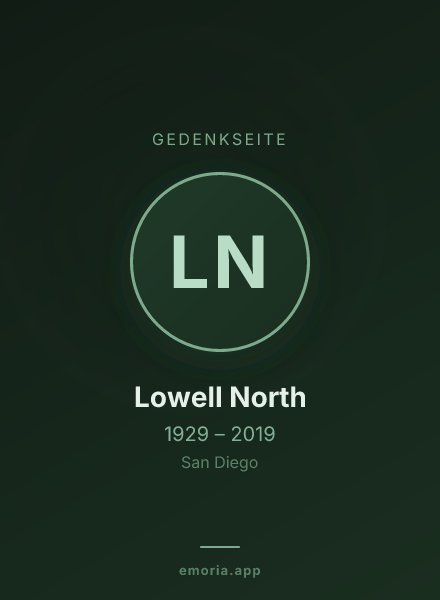 Gedenkportrait von Lowell North