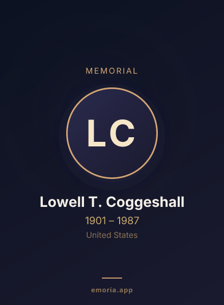 Memorial portrait of Lowell T. Coggeshall