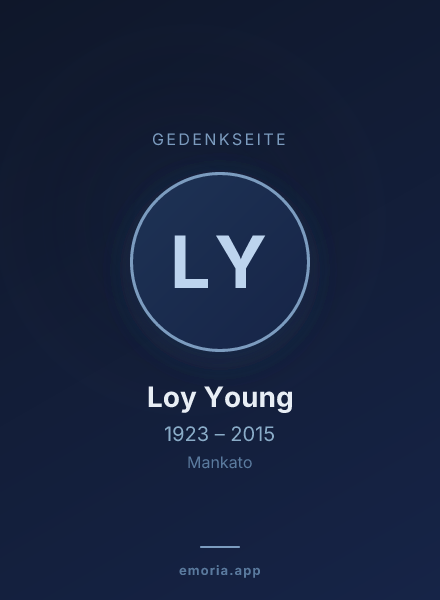 Gedenkportrait von Loy Young