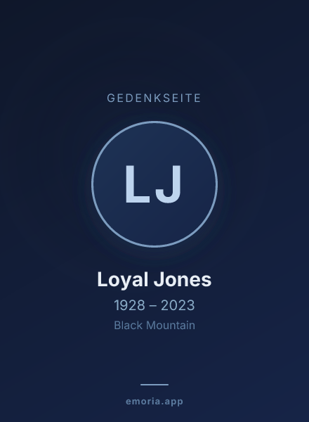 Gedenkportrait von Loyal Jones