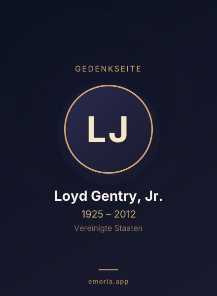Gedenkportrait von Loyd Gentry, Jr.
