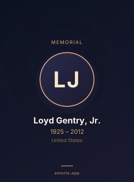 Memorial portrait of Loyd Gentry, Jr.