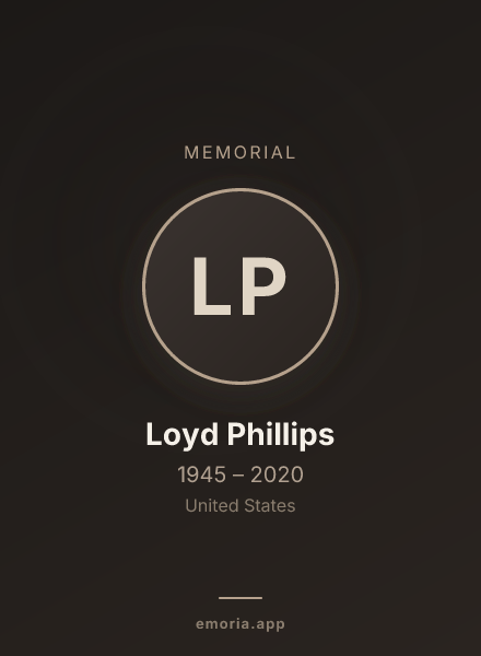 Memorial portrait of Loyd Phillips