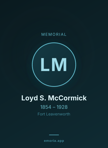 Memorial portrait of Loyd S. McCormick